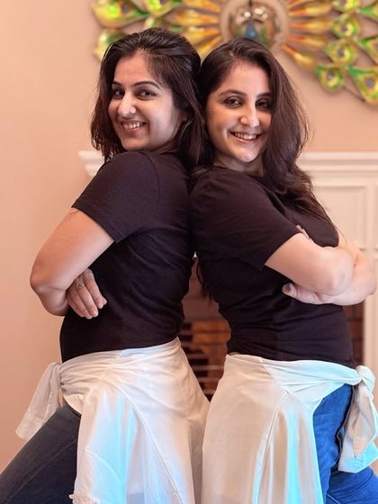 Twinning with my dance partner during a shoot. We love creating fun, symmetrical choreography.