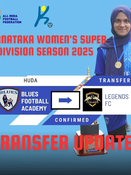 We create real pathways to the next level. We are proud to see our defender and captain, Huda, transfer to Lengths Football Club to compete in the Karnataka Women's Super Division League.