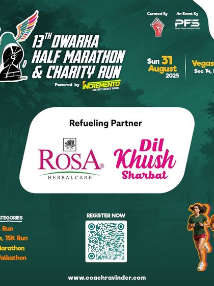 Rosa Herbalcare and Dil Khush Sharbat join us as Refueling Partners for the Dwarka Half Marathon.