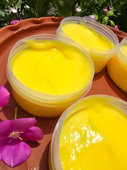 Another view of my creamy Cleansing Milk, showing its thick consistency that works so well to remove even stubborn makeup.