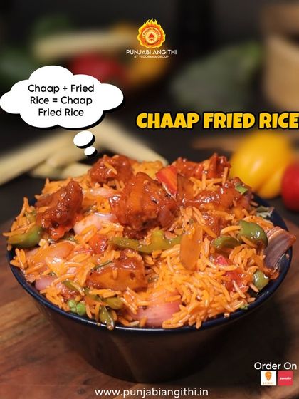 What happens when you combine two of our favourites? You get Chaap Fried Rice. It's the perfect fusion of Punjabi and Chinese flavours.