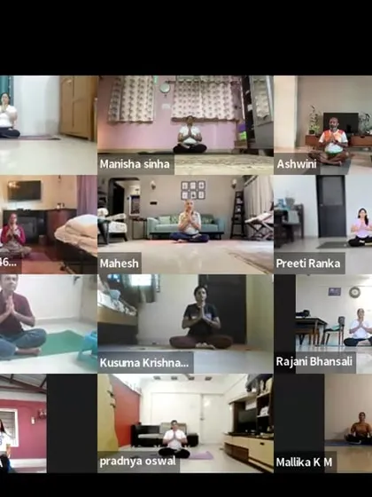 This is what our early morning online classes look like. A community of dedicated practitioners from different places coming together on Zoom to start their day with purpose and peace. Our live online sessions are interactive, ensuring you receive proper guidance no matter where you are.