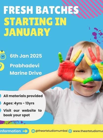 Announcing fresh batches starting in January for kids aged 4-13. It's a great opportunity to kick-start a new year with a journey into imagination and skill-building.