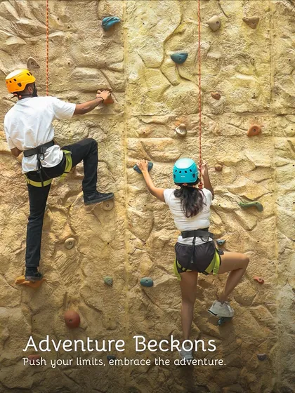 Adventure is calling, and our climbing wall is the answer. We have routes for all skill levels, so you can challenge your limits, race a friend to the top, and feel the rush of accomplishment, all with our expert guides ensuring your safety.