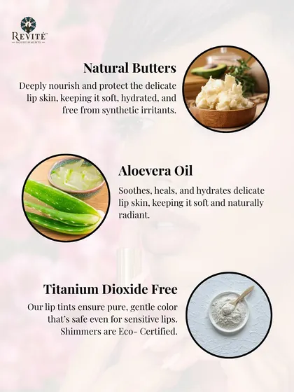 I believe in intelligent beauty, which means knowing exactly what you're putting on your skin. My tints are formulated with natural butters for nourishment and aloe vera oil for soothing hydration. They are completely free from titanium dioxide, ensuring the color is pure and gentle.
