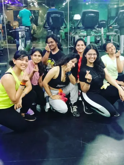 The best part of a group workout is the shared energy and accomplishment. Here is my amazing crew after a tough but rewarding dance aerobics session at the gym.
