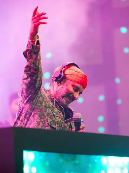 A close-up shot of me in the zone during a live fusion performance.