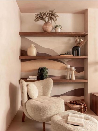 A cozy reading nook in the "Marshmallow" master suite, featured by FOAID.