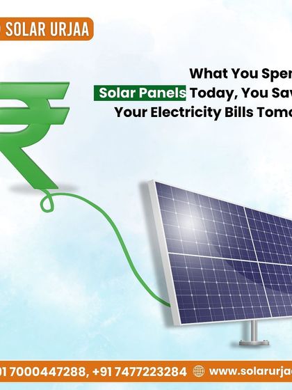 What you spend on solar panels today, you save on your electricity bills tomorrow. This image simply and effectively communicates the direct return on investment you get from solar.
