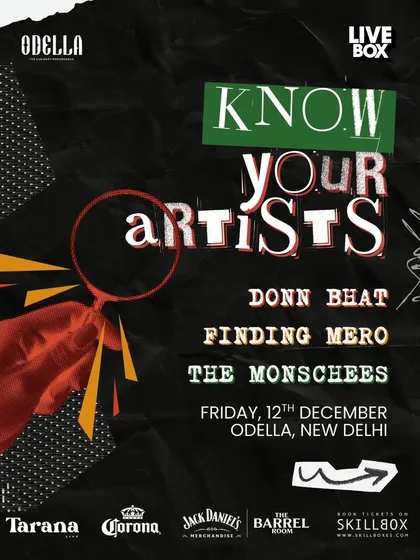 A 'Know Your Artists' graphic for the LiveBox event, encouraging discovery.