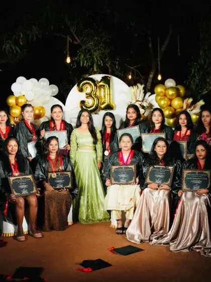 My graduates proudly holding their hard-earned certificates. They are now certified makeup artists ready for the industry.