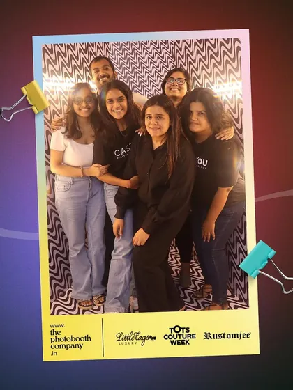 The hardworking team behind Tots Couture Week takes a moment to get a group photo in our booth. We love capturing the people who make the events happen.