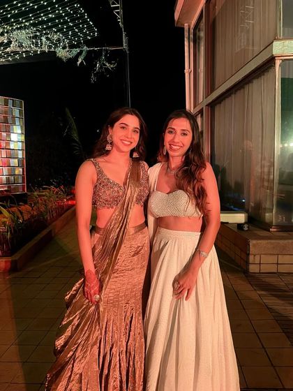 A photo with the beautiful bride after a successful sangeet night. Being a part of these special moments is a privilege. This wedding was featured in Vogue India.