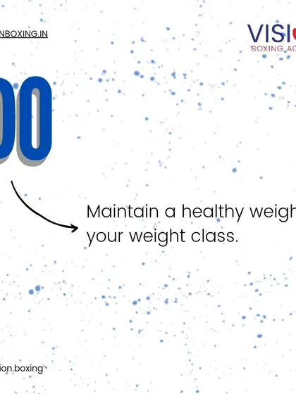 A fighter must maintain a healthy weight for their weight class. This ensures you are strong, energized, and performing at your peak without compromising your health.