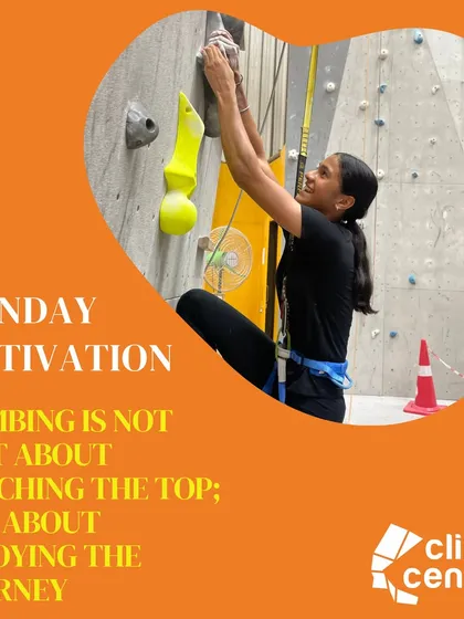 Monday Motivation: Climbing is not just about reaching the top; it's about enjoying the journey. Every move is a small victory.
