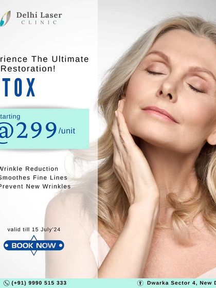 An advertisement for our Botox treatment, highlighting its effectiveness in wrinkle reduction and prevention. We offer competitive pricing to make this top-tier anti-ageing solution more accessible.
