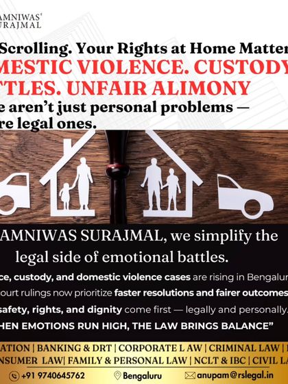 Domestic violence, custody battles, and unfair alimony are not just personal problems; they are legal issues that require a clear strategy. This image serves as a reminder that when emotions are high, the law provides balance. I simplify the legal side of these emotional battles to protect your rights and dignity.