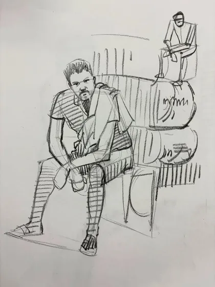 A collection of my figure drawing demonstrations from online classes and practice sessions. Each sketch is an opportunity to study the human form, capturing different poses, gestures, and scenes from daily life.