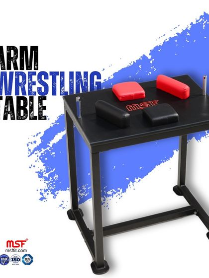 A stylized shot of our Arm Wrestling Table, ready for the next challenge.