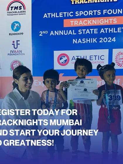 Register today for TrackNights Mumbai and start your journey to greatness. An event for the youngest aspiring athletes.