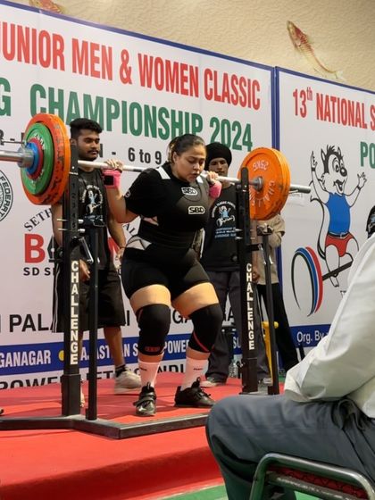 Squat attempts from the Junior National Championship. Even when judging is strict, we train to leave no doubt about depth and control.