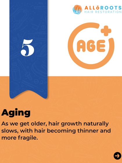 Aging is a natural factor in hair loss. As we get older, the rate of hair growth naturally slows down, and individual hair strands become thinner and more fragile.