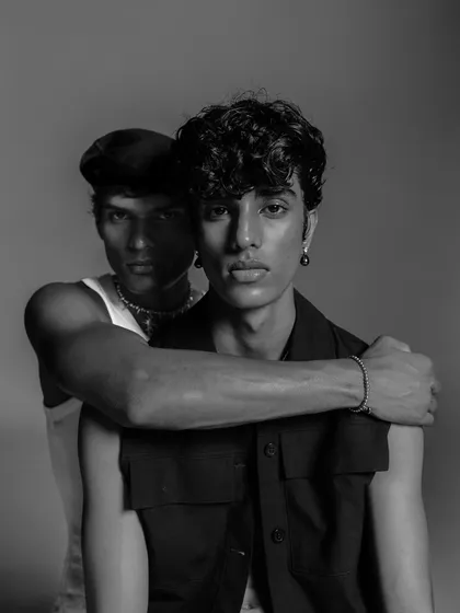 A powerful black and white portrait of two models for a Calvin Klein editorial. The composition and embrace create a sense of intimacy and strength, showcasing my direction in capturing emotion on camera.