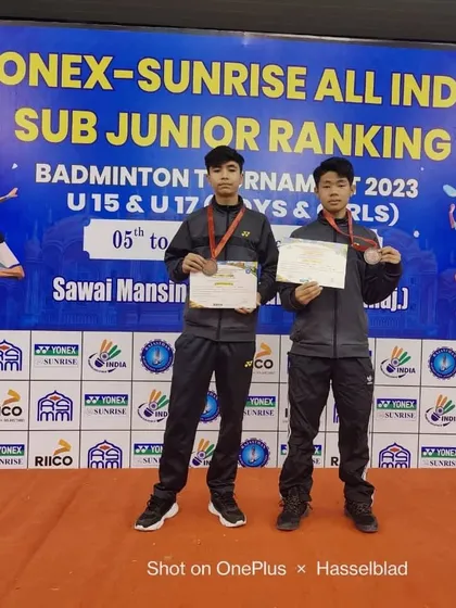 Our players standing proud on the podium after winning a bronze medal at the All India Sub-Junior Ranking tournament in Jaipur. Competing and winning at this level is a key focus of our training.