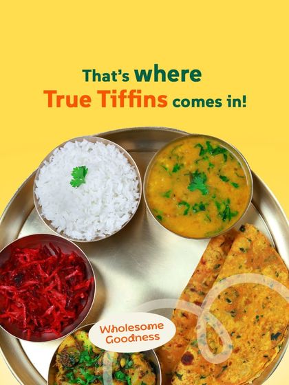That's where we come in! A balanced thali with dal, sabzi, beetroot salad, and methi thepla, designed for wholesome goodness.