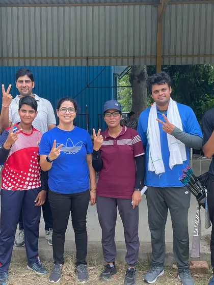 A clean sweep at the Block Level Archery Tournament. All our participating archers, including Ayesha, Akhil, Dhani, and Tushit, secured top positions and qualified for the District Tournament.