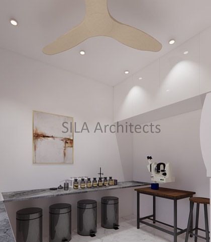 A series of 3D renders for a hospital concept. The design focuses on creating a clean, safe, and calming environment for patients and staff, from the reception area to the consultation and patient rooms.