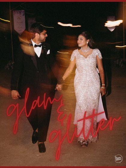 Glam and glitter for a stylish cocktail night. We used creative motion blur to capture the energy and movement of the evening, resulting in a dynamic and fashionable couple portrait.