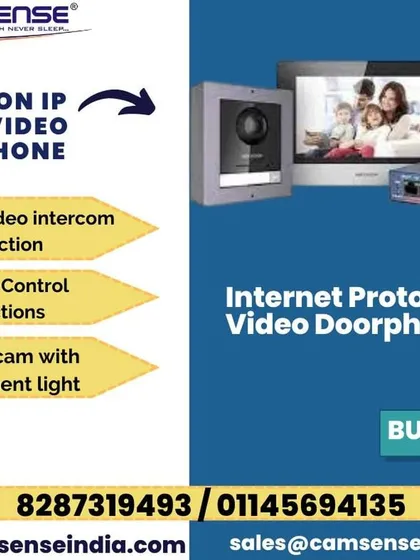 See exactly who is at your door with this HIKVISION IP-based Video Door Phone kit. The system includes a 7-inch touchscreen, a 2MP HD camera with a wide fisheye lens for a better view, and IR light for clear night vision. I can set it up so you can see the live feed and even unlock your door using your mobile phone, giving you full control whether you're home or away.