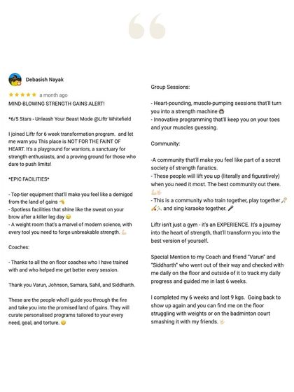 Liftr - 6-Week Body Transformation Program 6-Week Transformation Stories photo 210