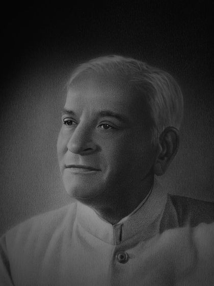 A portrait of Sir HT Parekh, founder of HDFC Ltd, commissioned by the Bajaj Foundation. It was an honor to draw such a visionary leader.