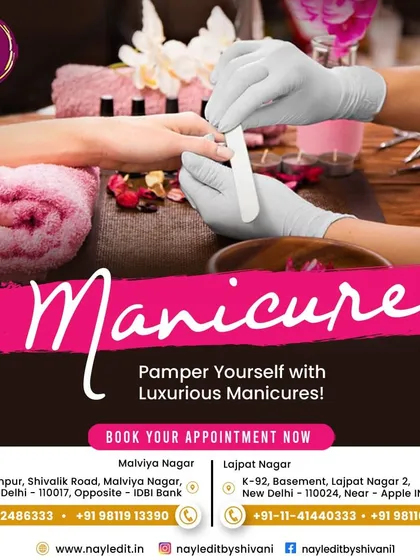 Pamper yourself with a luxurious manicure. This image showcases the relaxing and meticulous process of my manicure service, designed to leave your hands feeling soft and beautiful.