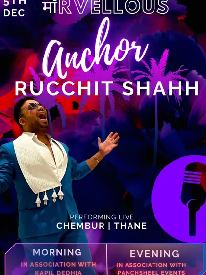 A poster for two shows in one day at Chembur and Thane. The vibrant design reflects the fun and festive nature of the events.