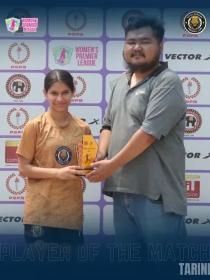 Celebrating our 'Player of the Match', Tarini, whose performance was the difference-maker in a crucial victory for the team.
