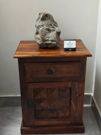 A different angle of the "Timeless Beauty" sculpture, showing the raw, natural texture of the stone. Each piece is unique and hand-carved.