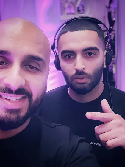 A quick selfie with my bro Arvee behind the decks in Marrakech. We're always having a good time when we play together.