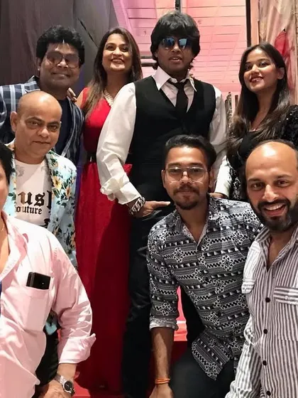 Another backstage photo with my core team. I'm very lucky to have such a strong and supportive group of artists to work with.