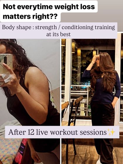 Transformation is not just about weight loss. After 12 live workout sessions, this client reshaped her body, gained strength, and improved her conditioning, feeling more confident than ever.
