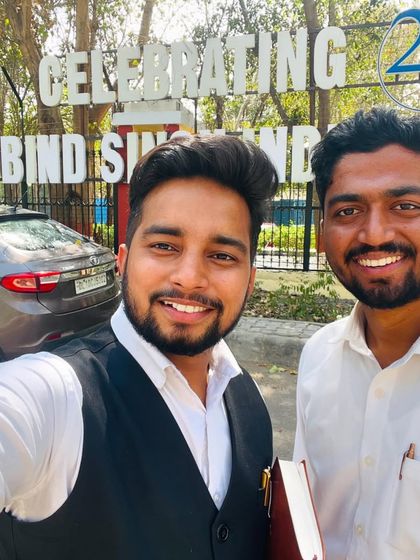 Here with a colleague at my alma mater, GGSIPU. It's always great to reconnect with people who have been part of your journey.