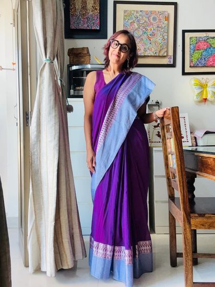 The full look, with some of my own framed art visible in the background. My home is a gallery of things I love.