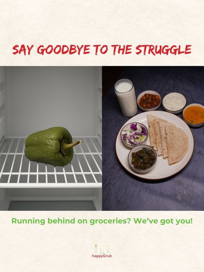 Is your fridge looking a little empty? Don't worry, we've got you. Instead of a sad, lonely vegetable, you can have a full, nutritious thali delivered right to your door.