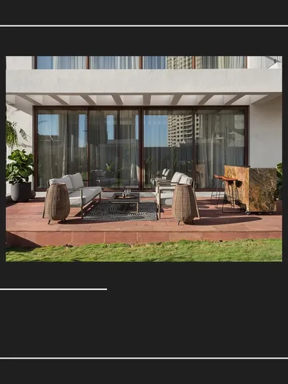 This view shows the initial state of the House of Terraces project, a bare-shell villa. Our vision was to transform it into an uncluttered home filled with natural light, seamlessly connected to its outdoor spaces.