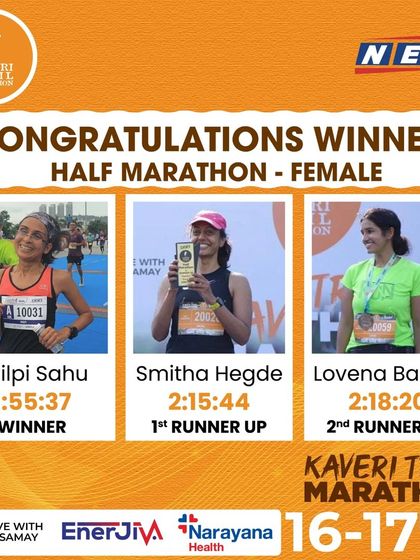 Celebrating our Half Marathon female champions. Your strength and determination on the course were truly outstanding.