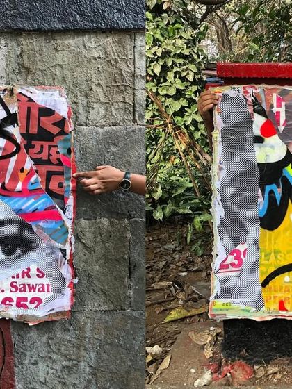 Décollage Canvases: The 'Stick No Bills' Series photo 3