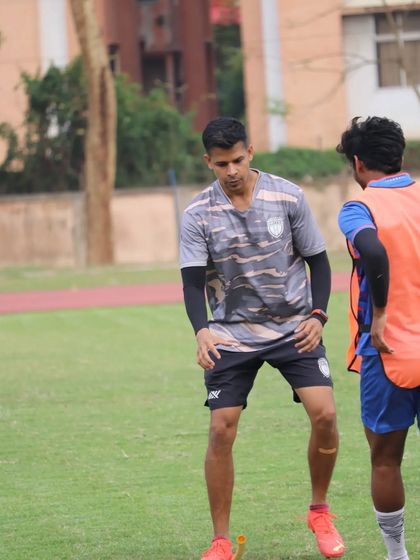 Gearing up for the summit. A shot from a training session with NorthEast United FC as we prepared for the Hero Super Cup.