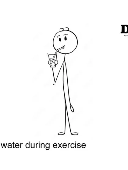 Don't forget to sip water during your exercise. It's essential for performance and recovery.